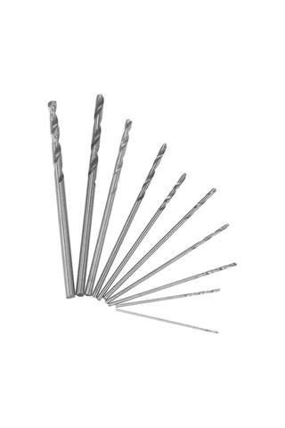 Moveevo Mini El Matkap Seti 10'lu Hss Matkap Ucu - Profesyonel Delme Aracı - Keten, Gümüş, Muz, Ambar Taşları İçin Dayanıklı Ve Hassas