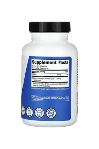Nutricost Hmb 1000mg 120 Capsules Abd Menşei.37. Aromasız