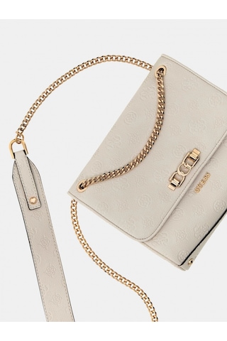 Guess Anise Dönüştürülebilir Kapaklı Çapraz Askılı Kadın Ekru Omuz Çantası Hwpd9916210-stl
