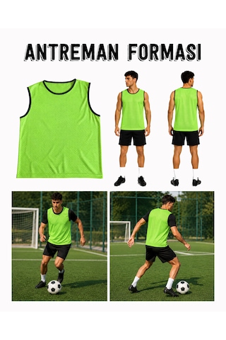 Bigohobi Profesyonel Antrenman Yeleği, Hafif File Kumaş, Futbol, Basketbol, Voleybol Sporları Antrenman Forması Yeşil