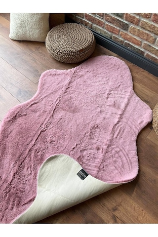 Tavşan Tüyü Post Peluş Ultra Yumuşak Post Puffy Cappuccino Pembe