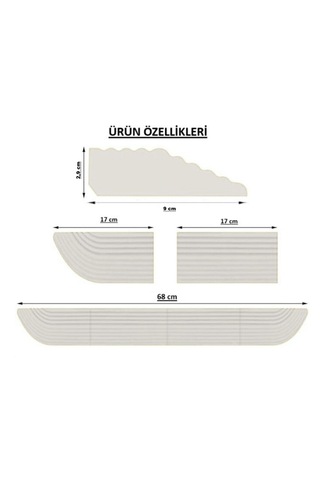 3yk.3d 2,9-3,5 cm Kapı Eşiği Rampası BEYAZ Tüm Robot Süpürge veTekerlekli Sandalyeler için
