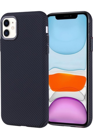 Apple iPhone Uyumlu 11 Kılıf Ultra İnce Karbon Tasarımlı Ve Magsafeli Cabix Premium Kapak Siyah