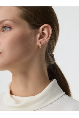 Lepta 925 Ayar Gümüş, Altın Kaplamalı Küpe 460872843 Diğer