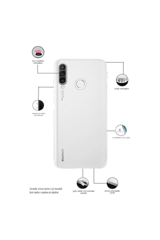 Huawei P Smart Z Kamera Korumalı Tıpalı Silikon Şeffaf Kılıf