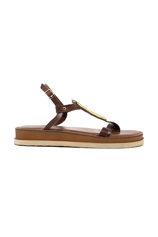 148 Brown Sandalet Kadın 26035 Myconian 2025 Greek Sandal Kahverengi
