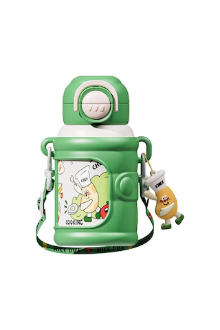 Jian Fan Sevimliçiftçi Hasır Fincan Derme Önlici Termos Fincan - Pembe Pembe