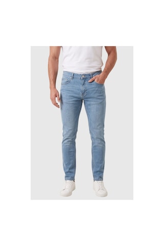 Deepsea Erkek Slim Fit Dar Kesim Likralı Mavi Kot Pantolon Dar Paça Pamuklu Esnek Jean 2608304