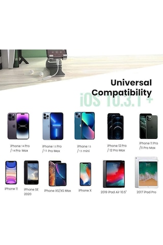 Apple Uyumlu iPhone Lightning Telefon Kulaklık Çevirici Aux Dönüştürücü Aparat Kulaklık Jack Adaptörü Aux Dönüştürücü