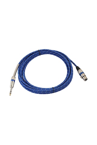 Dolıty Naylon Örgülü 1/4& 39 & 39 Jack 6.35mm Stereo Erkek 5m