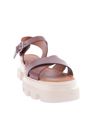 Dgn 144 Kadin Kalin Taban Çapraz Bantli Sandalet 144-207-R0685 Kahverengi