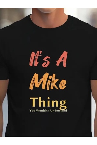 Zennamoda Erkek It Is A Mike Thing Baskılı Erkek T-shirt Siyah