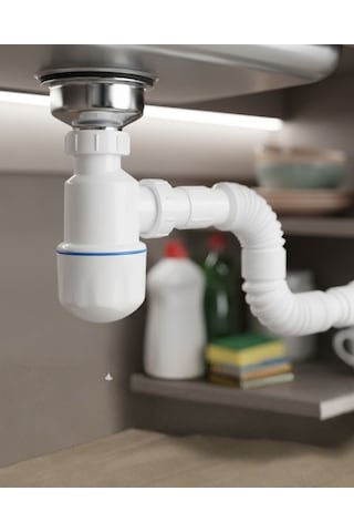 Lavabo Sifon Seti Esnek Borulu Koku Engelleyici Sızdırmaz Ve Kolay Montajlı Standart