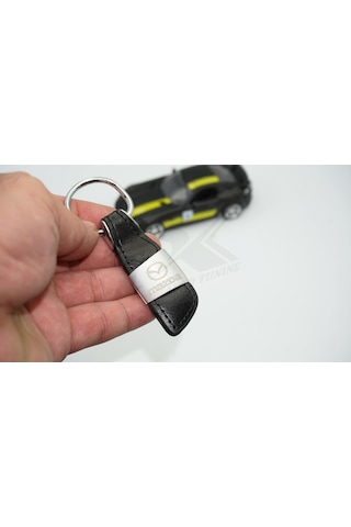 Mazda Uyumlu Logo Deri Metal Anahtarlık Ürün