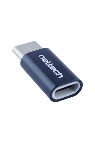 Nettech Micro Usb To Type-c Dönüştürücü Siyah Siyah