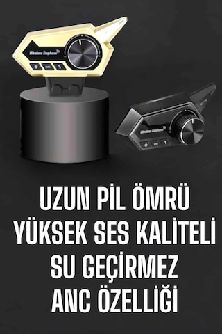 Zenvia Intercom Kask Kulaklığı Anc Özelliği Yüksek Ses Kaliteli Bluetooth Kulaklık Znv2026 10"