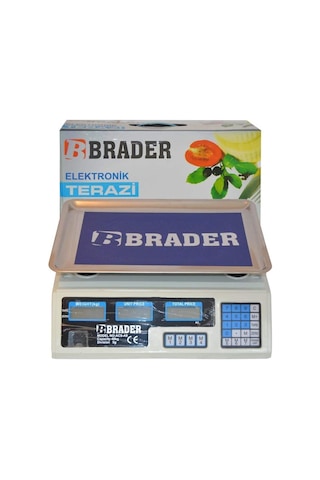 Dijital Göstergeli Elektronik Bakkal Kasap Manav Terazisi 40 Kg Antrasit - Mavi - Siyah