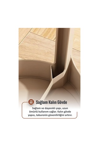 İronika Kaymaz Ayaklı Dekoratif İç İçe Geçebilen Plastik Tabure Mutfak Bahçe Taburesi 4 Adet Siyah