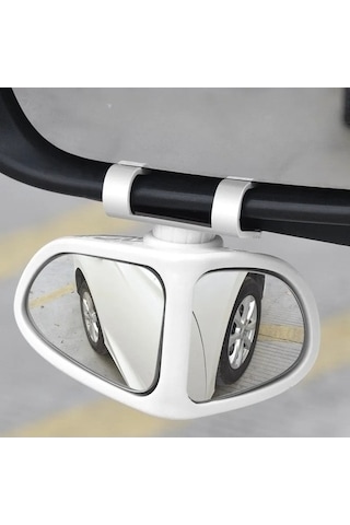 Createtech Yuvarlak Yönlü Yardımcı Vites Siyah Nokta Küçük Kör Görüşlü Geri Dikiz Çift Aynası Ayna Arka Araba Adet-ön 360 2 1 Kh