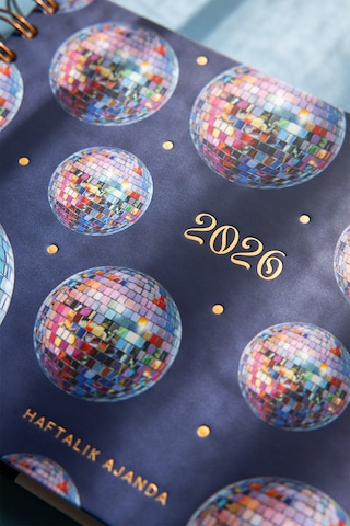 2026 Dikey Haftalık Ajanda Yatay A5 Formda Spiralli Sert Kapak Haftalık Ajanda 21x15 Cm Disco Pembe