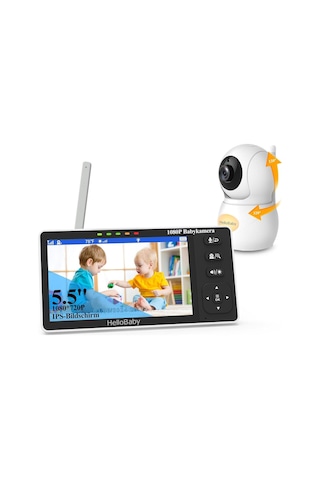 Hellobaby Bebek Kamerası, 5.5 Ekran, 720p Hd, Eco Mod, 320 Dönebilen Kamera Kamera Sistemi