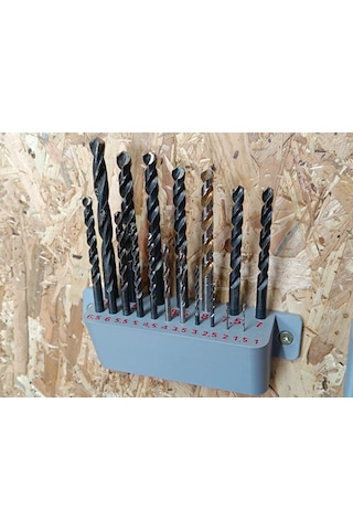 Storeşahin 3d Baskı Matkap Ucu Standı 1-6,5 Mm Duvara Monte Matkap Ucu Düzenleyici Yuvalı Gri Shn0720