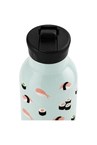 Mamawata Sushi Pipetli Çocuk Termos Matara 470 Ml Paslanmaz Çelik Sızdırmaz Yalıtımlı Suluk Buz Mavi