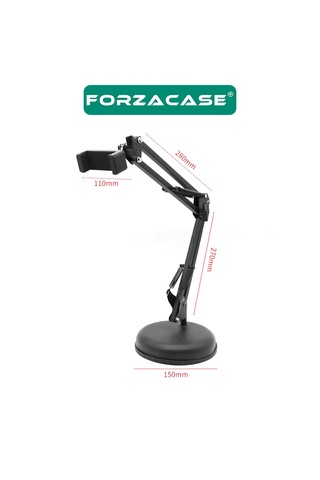 Forzacase Masaüstü 360 Derece Ayarlanabilir Akrobatik Telefon Tutucu Stand - Fc1131 Siyah