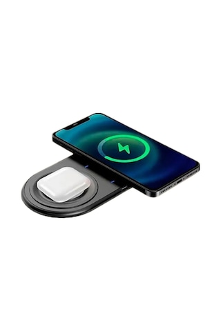 Şarj Aleti Şık Güvenli 2 'si 1 Arada Kablosuz Saat, Kulaklık Telefon Hızlı Çoklu Şarj Etme Aparatı 1 Adet