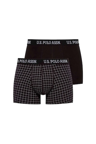 U.S. Polo Assn. Erkek Siyah - Siyah Baskılı 2 Li Boxer 82006 Siyah - Siyah Baskılı