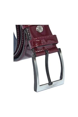 4 Cm. Klasik Suni Deri Rugan Kemer Bordo Bordo