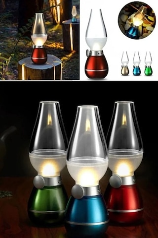 Retro Gaz Lambası Tasarımlı Led Lamba Renkli