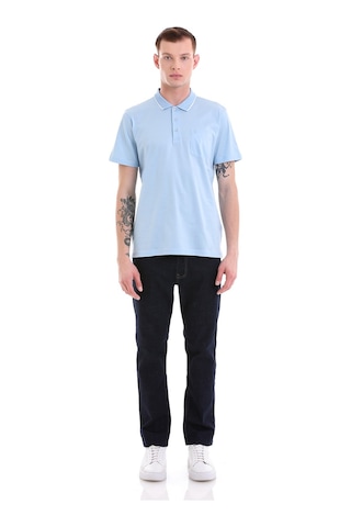 Hatemoğlu Mavi Regular Fit Cepli Polo Yaka Merserize Pamuk T-Shirt 3536102 Mavi