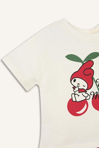 Defacto Monchhichi Sweatshirt Kumaşı 2li Takım Kız Bebek H2761a526sper105 Ekru-er105
