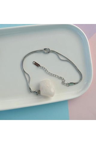 İki Sıralı Çelik Bileklik Unisex Bbf Hediyelik Sevgiliye Altın