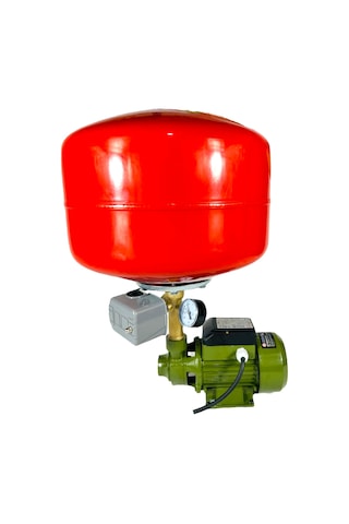 24 Litre Küre Tanklı Ev Tipi Hidrofor Seti 2 Kat 2 Daire 0,50hp