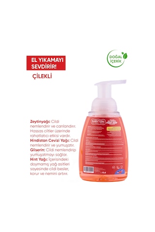 Babyton Doğal Çilekli Köpük Sabun 350 ML