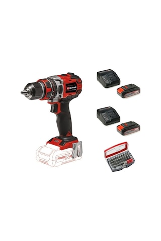 Einhell Tp-cd 18/50 Li-ı Bl Solo Akülü Vidalama Seti + 2 X 2.5 Ah Starter Kit + Kwb 32 Parça Bits Uç