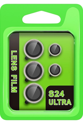 Mey İthalat Samsung Uyumlu Galaxy S24 Ultra Raze Metal Kamera Lens - Gri
