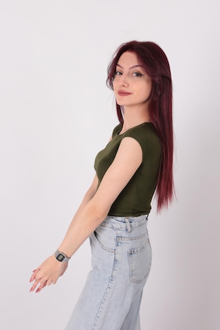 Busem S0015601 Kadın Bluz Haki