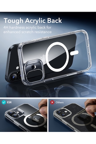 Esr Apple Uyumlu iPhone 17 Classic Hybrid Magsafe Kılıf - Kamera Kontrol Buton - Şeffaf Transparent