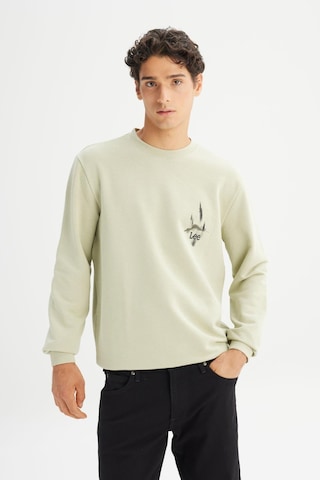 Lee Erkek Baskılı Sweatshirt Light Green Light Green