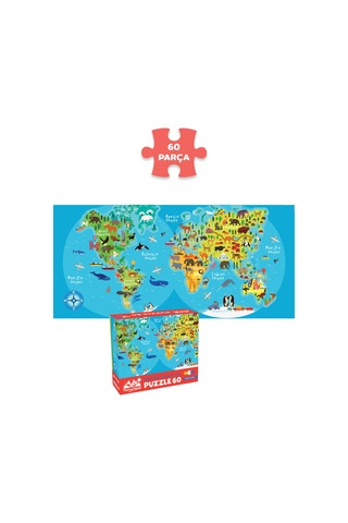 6 Farklı 60 Parça Çocuk Puzzle