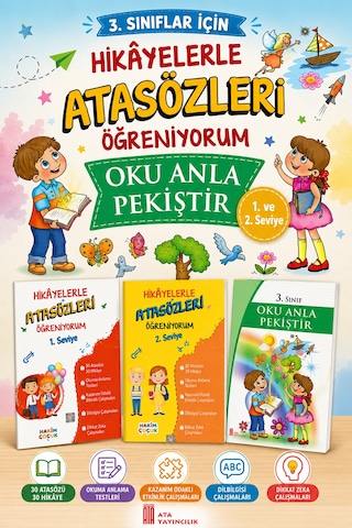 3.sınıflar İçin Hikayelerle Atasözleri Öğreniyorum 1 Ve 2 + Oku Anla Pekiştir