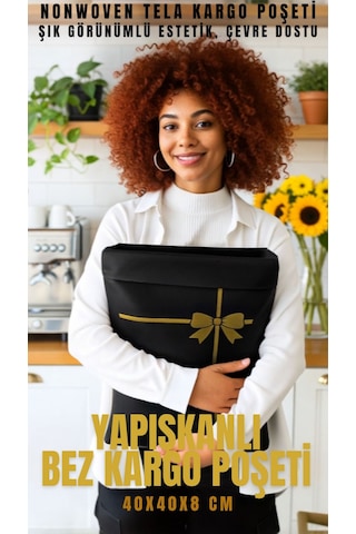 Yapışkanlı Hediye Ambalajı Hediye Paketi Hediye Çantası Nonwoven Bez Çanta Kargo Poşeti Şık Estetik