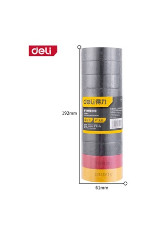Delı Elektrik Bandı 0.13mm X 18mm X 10m İzolasyon Bandı Çeşitli Renk 10 Luset