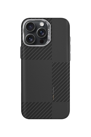 İphone 16 Pro Max Kılıf Magsafe Uyumlu 600d Raptic Aramid Fiber Croxx Mondrian Serisi Kapak Siyah Siyah