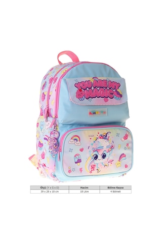 Kaukko Kids Kız Çocuk Sen Benim Sihrimsin Baskılı Okul Çantası - Pembe - Magic - L5283