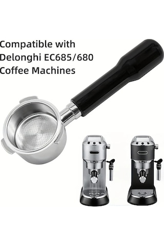Motion003 Premium 51 Mm Alt Kismi Acik Portafiltre Delonghi Ec680 Ec685 Ec885 Uyumlu Paslanmaz Celik Ahşap