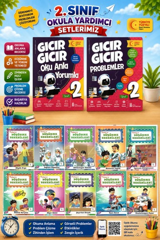 2.sınıf Oku Anla Yorumla + Problemler + Düşünme Becerileri Hikaye Seti